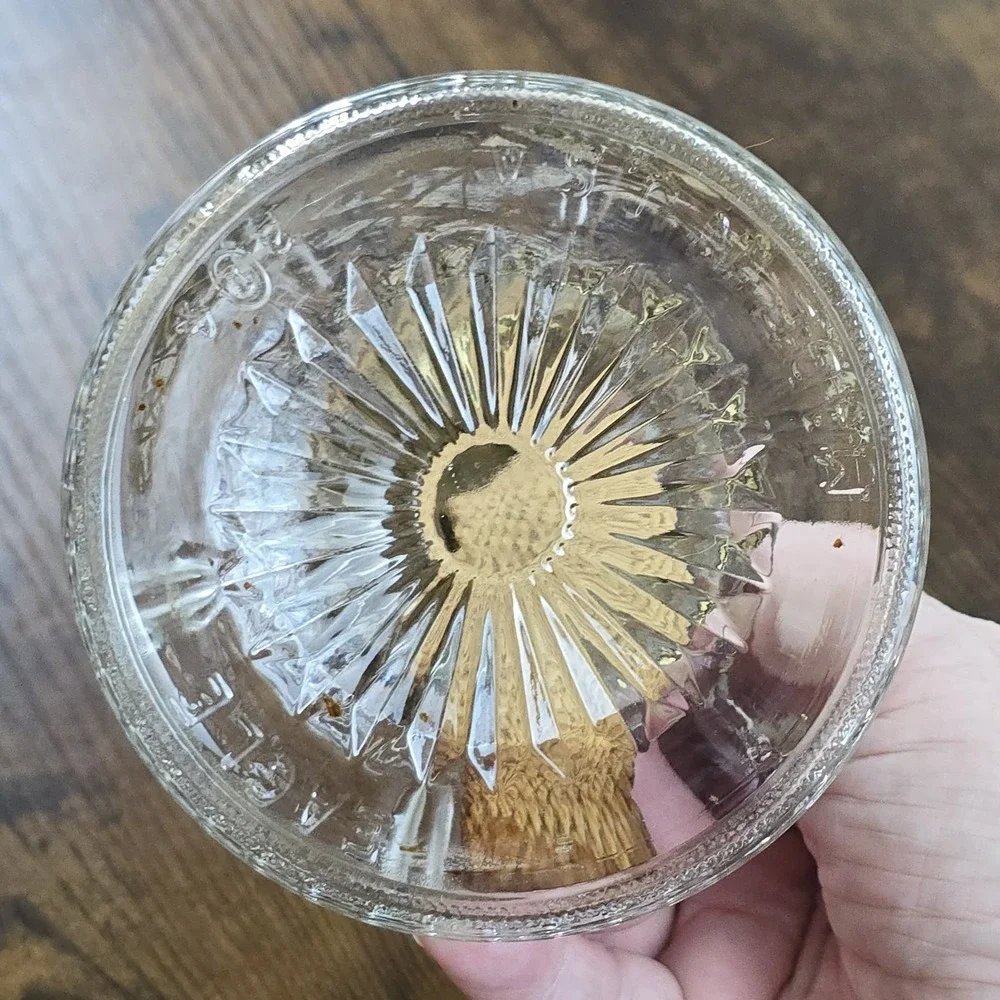 Vintage Eagle Mini Oil Lamp Clear Pressed Glass‎ Kerosene Lamp Made in USA 6